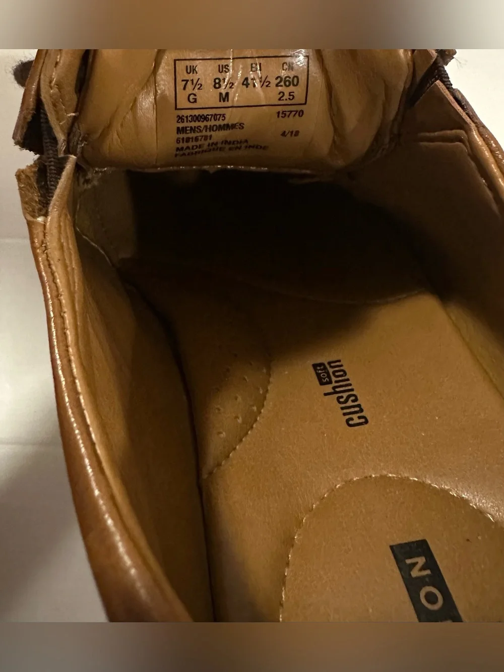 Clarks Tan Brown Leather Cap-Toe Derby Shoes